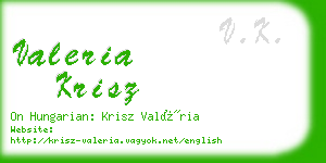 valeria krisz business card